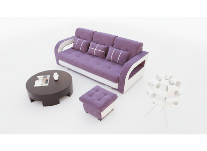 Schlofsofa Klappcouch 3-Sëtzer Schlaffunktioun + Bettkëscht Couch Sofa Klappsofa