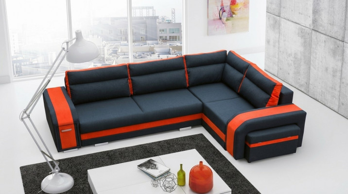 Canapé Schlofcanapé Designer Canapé mat Schloffunktion + Bettschaf Eckcanapé Sofabett (Nei)