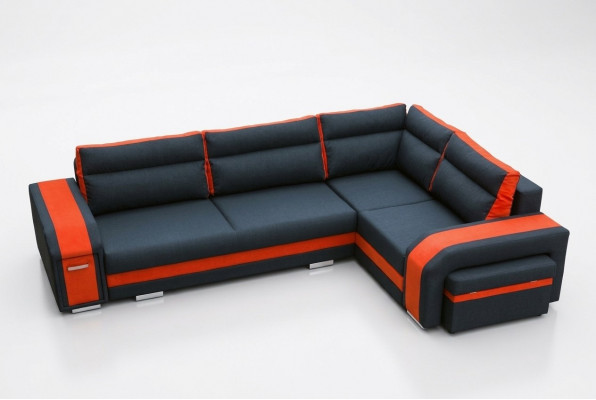 Canapé Schlofcanapé Designer Canapé mat Schloffunktion + Bettschaf Eckcanapé Sofabett (Nei)