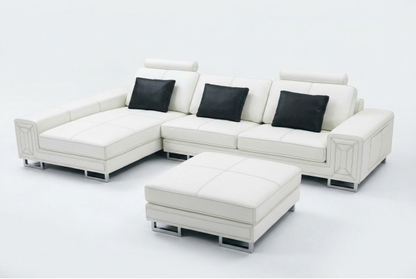 Eckcouch Sofa Canapé Polstersofa Ledercouch mat Regal Sëtz Couchensemble Eck GenovaS