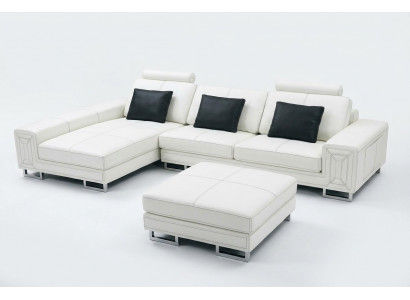 Eckcouch Sofa Canapé Polstersofa Ledercouch mat Regal Sëtz Couchensemble Eck GenovaS