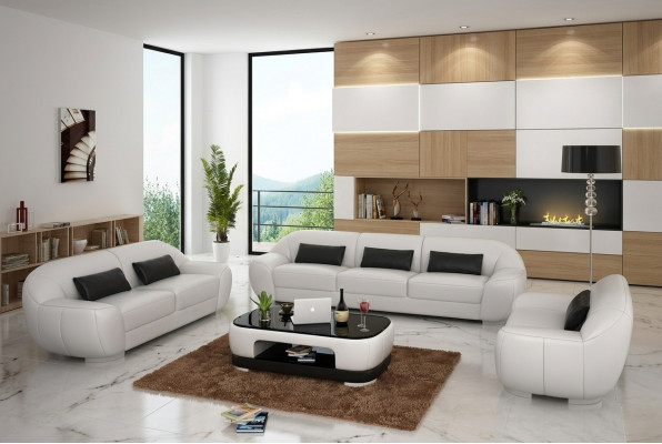 Sofagarnitur 3+2+1 Couch Polster Sëtz Lieder Garnitur Designer Set Nei Homberg W