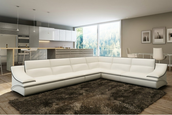 Eckcouch Polster Garnitur Canapé Sofa Wunnlandschaft Sëtz Eck Textil Lieder