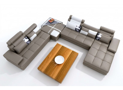 Elegant U-Form Designer Ecksofa Perfekt Synthes vu Stil a Komfort