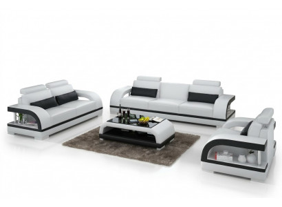 Designer Sofa Set Lieder Sofa Set 3+2+1 Set Sofa Couch Nei Zitadell Wäiss