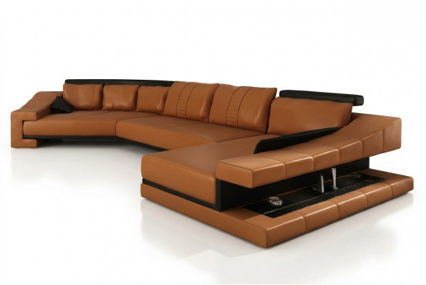 Ledersofa Wunnlandschaft XXL Ecksofa Grousst Sofa Couch Garnitur Designersofa PHM105