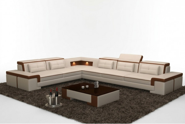 Modern Ecksofa Couch Lieder Polster Design Canapé Garnitur Wunnlandschaft