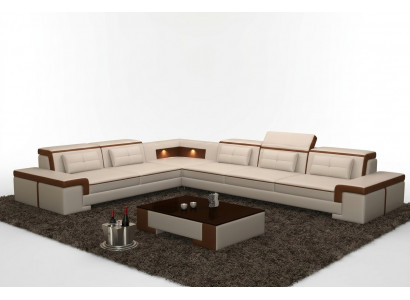 Modern Ecksofa Couch Lieder Polster Design Canapé Garnitur Wunnlandschaft