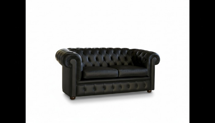 Chesterfield Sofa Couch Polstersofa Klassesch 2-Sëtzer Sëtz Lieder Schaffhuet.