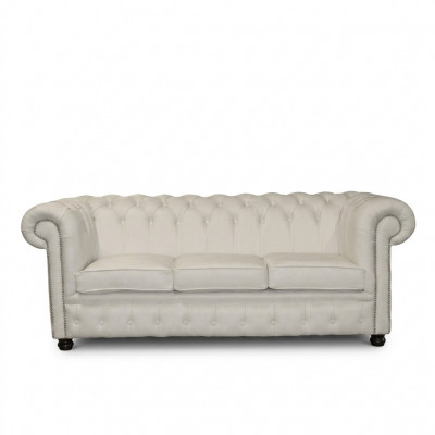 Sofa Couch Polster Garnitur Sëtz Sofas Couchen Chesterfield 3 Sëtzer NAPOLI III