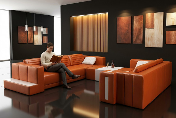 Modern elegant Design vu Stuff Sofaen Polstersaachen U-Form fir Äert Doheem