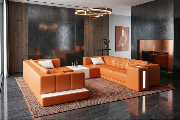 Modern elegant Design vu Stuff Sofaen Polstersaachen U-Form fir Äert Doheem