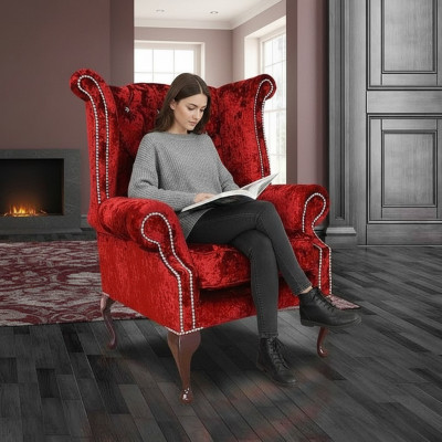 Ohrensessel Chesterfield Fauteuil Sëtz Club Lounge Fernseh Sofa Relaxfauteuil Nei
