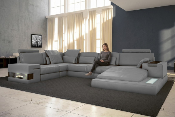 Lieder Design Sofa Canapé Polster Ecksofa Garnitur Wunnlandschaft Ecksofa XXL ECKE