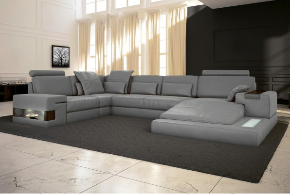 Lieder Design Sofa Canapé Polster Ecksofa Garnitur Wunnlandschaft Ecksofa XXL ECKE