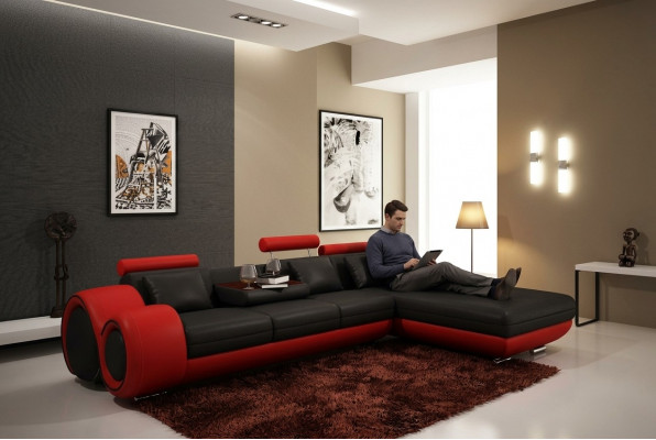 Elegante Wunnen Luxus-Eckcouch an perfekter L-Form Couch Wunnzëmmer