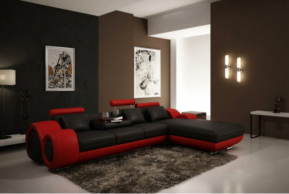 Elegante Wunnen Luxus-Eckcouch an perfekter L-Form Couch Wunnzëmmer