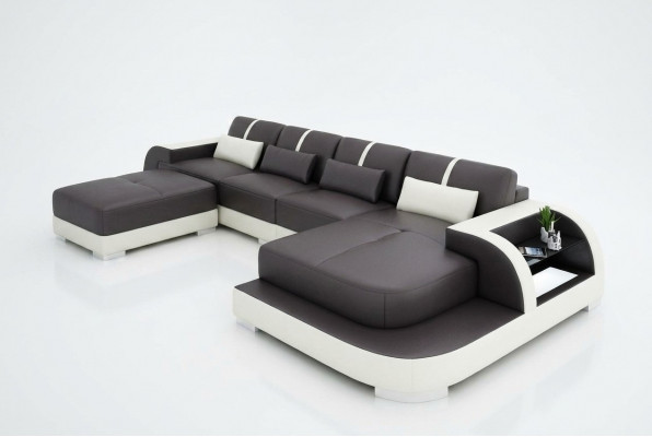 Ecksofa Sofa Couch Polster Wunnlandschaft Polstereck Designsofa Ledersofa LubyB