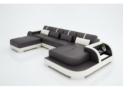 Ecksofa Sofa Couch Polster Wunnlandschaft Polstereck Designsofa Ledersofa LubyB