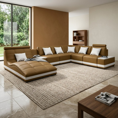 Designersofa Ecksofa Wunnlandschaft Ronnssofa Liederensofa Couch Sofa U-Form NiddaA