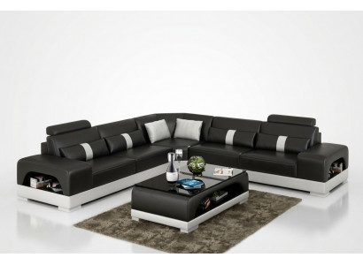 Designer Wunnlandschaft Eckssofa Sofa Canapé Big L Form XXL Sëtz Garnitur Sandberg