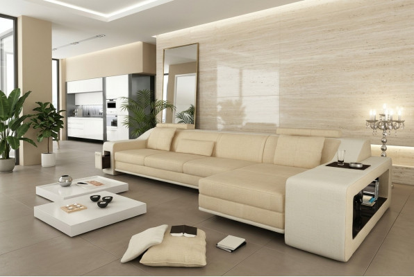Design Eckcouch Sofa Couch Polster Sëtz Eck Garnitur Sofas Lieder Textil Themar BW