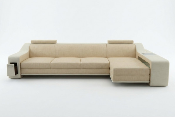 Design Eckcouch Sofa Couch Polster Sëtz Eck Garnitur Sofas Lieder Textil Themar BW