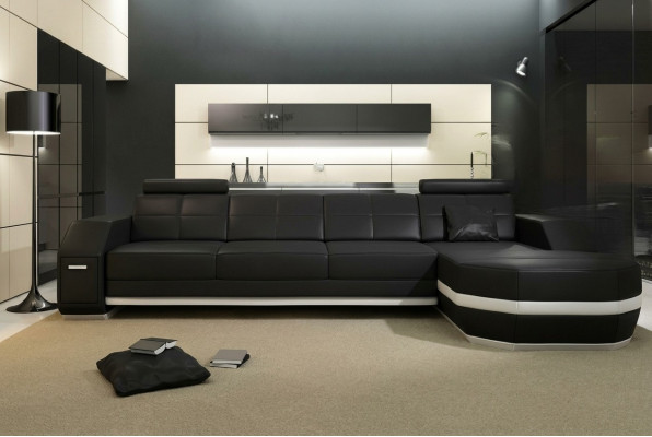 Design Eckcouch Sofa Polstersuite Liederdivan Ecke Wunnlandschaft PH300B