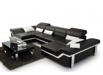 Ledercouch Sofa Couch Wunnlandschaft Eckcouch Garnitur Design Modern Sofa K5007C