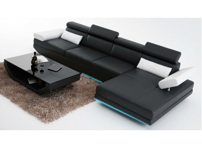 Ledercouch Sofa Couch Wunlandschaft Eckssofa Modern Garnitur Dekor Design