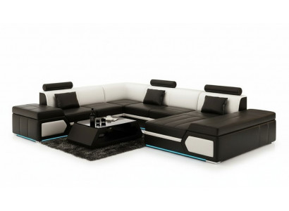 Lädersofa Sofa Canapé Wunnlandschaft Eckcouch Garnitur Design Modern Sofa K5013