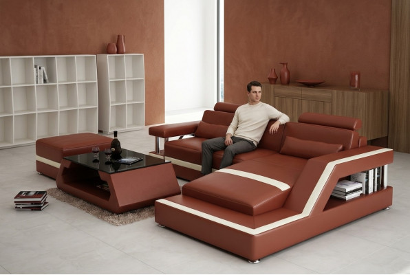 Liederfabrikatioun Modern Canapé Wunnlandschaft Eck Dekor Eckcouch Design Garnitur