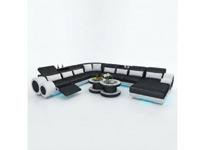 Lieder Canapé Couch Wunnlandschaft Wénksofakombinatioun Design Modern Sofa