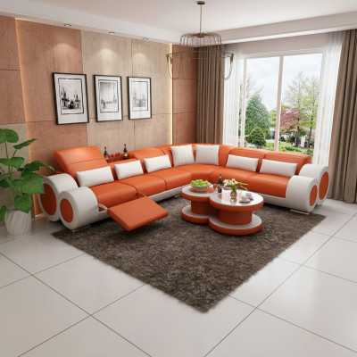 Ledercouch Couch Wunnlandschaft Sofa Modern Eck Ecksofa Design Garnitur