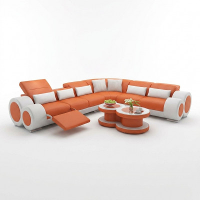 Ledercouch Couch Wunnlandschaft Sofa Modern Eck Ecksofa Design Garnitur