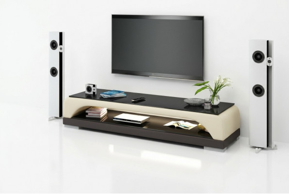 RTV TV Säitendësch Lieder Glas Dësch Fernseh Schaf Dësch Designer Dekor