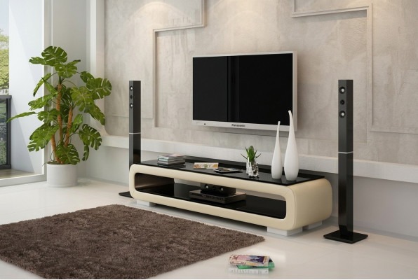 RTV TV Sideboard Dekor Lieder Glas Dësch Fernseh Dësch Schaf Designer