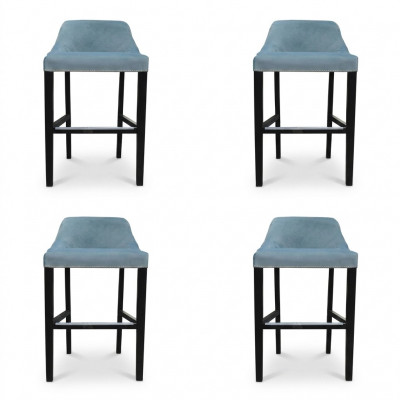 4x Design Chesterfield Barhocker Héichstull Set Gepolstert Stiller Garnitur