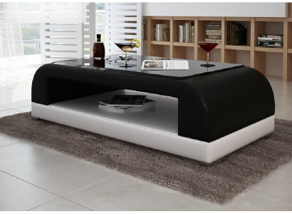 Sofatisch Glas Design Kaffee  Tisch Wonzimmer Leder Couch Beistell Sofa Tische