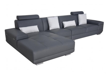 Leder Couch mit USB Polster Sitz Garnitur Moderne Design Sofas Wohnlandschaft