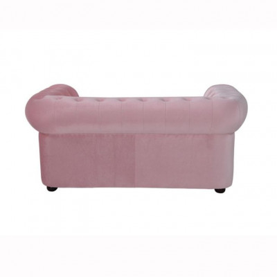 Rosa Chesterfield Sofa Canapé Polster Stoff Lieder Canapéen Polster Garnitur Nei