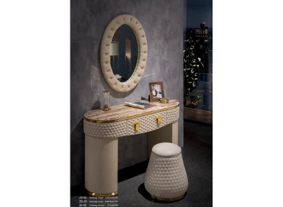 Schminktisch Spiegel Hocker Komplett Set Kommode Schlafzimmer Neu 3tlg. Konsole