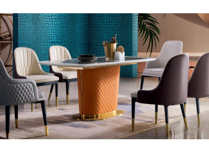 Stuhl 1x Ess Zimmer Polster Stuhl Fernseh Lounge Club Leder Textil Sitz Sessel