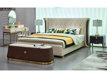 Design Bett 2x Nachttisch 3 tlg. Schlafzimmer Set Luxus komplett Garnitur Neu