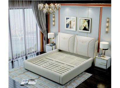 Schlafzimmer 3 tlg. Set Bett 2x Nachttisch Konsole Betten Doppel Hotel Polster
