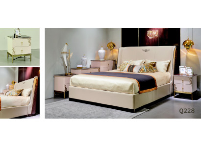 Polsterbett Doppelbett Designer Bett Ehebett Schlafzimmer Lederbett Neu Betten