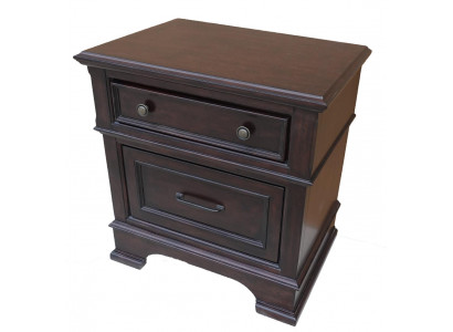 Designer Nachttisch Echtes  Holz Nachttische Beistell Tische Schlafzimmer Luxus
