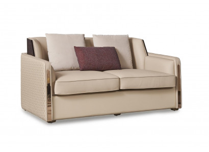 Sofa Couch Design Polster Modern Grau Textil Stoff Sofas 2 Sitzer Zweisitzer Neu