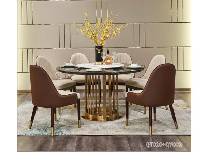 Runder Tisch  Esstisch Runde Tische Designer Edelstahl Designer Möbel Esszimmer