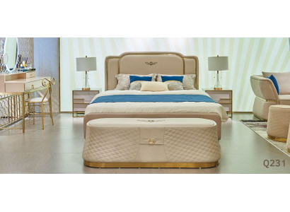 Schlafzimmer Set Design Möbel Modern Luxus Betten Neu Bett 2x Nachttisch 3 tlg.